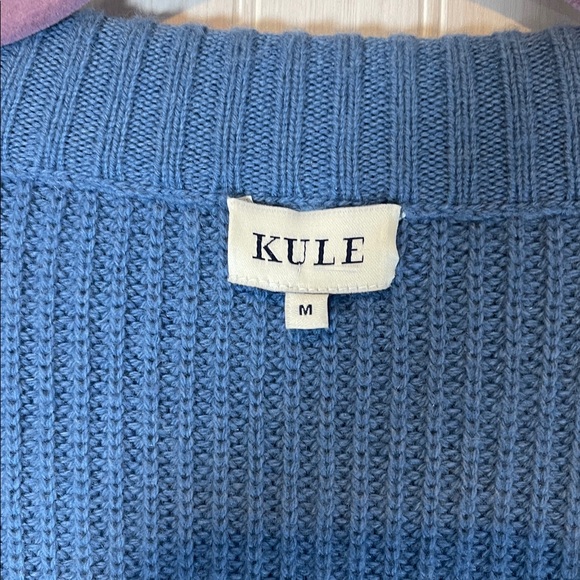 KULE CASHMERE WOOL BLEND V NECK CARDIGAN MEDIUM - Picture 2 of 7